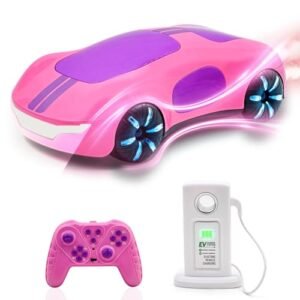 Punieayi 2.4GHz Rechargeable RC Car with Charging Station LED Lights Dual Spray Sound Electric Drift Race Stunt Car for Kids Are Nitro RC Cars Faster Than Electric