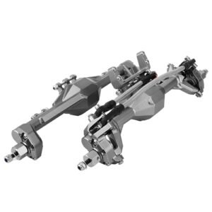 Pothyes 1/10 CNC Machined Integrated Portal Axle for Element RC Enduro Trail Truck SCX10 II VP 90046 90047 D90 RC4WD RC Crawler Metal Upgrade Part Gray