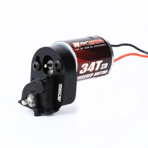 RCAWD 330 More Power 370 Motor SCX24 Transmission Gearbox Set Jet RC Black Series for Axial 1 24 SCX24 AX25 Upgrades