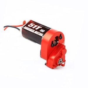 RCAWD 260 More Power 180 Motor 51T SCX24 Transmission Gearbox Set Convert Server Power Supply for RC Use