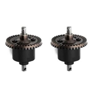 WAYRICH 2 Pcs 1/10 RC Car All Metal Front Rear Differential Kit Replacement for Traxxas Slash 4X4 VXL HQ727 1/10 RC Car Upgrade Accessories Parts (Color : Black)