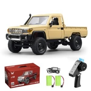 Dodoore Lego RC Pickup Truck 1/12 Scale MN 82 4x4 Off Road Remote Control Car with 2 Batteries and Headlights Yellow
