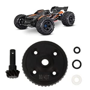 DKKY 4WD Sledge Diff Gear Front Rear Differential Spur Pinion Bevel Gear Set 43T 10T Spiral Gear for 1 8 Scale 4WD Sledge 9579
