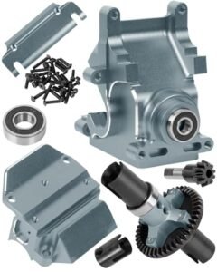 BasherQueen RC Aluminium Gearbox Case Upgrade for 1/7 1/8 Scale Models Including Mojave Felony Kraton Outcast Senton Typhon Notorious 6s with 43T 10T Gear Set