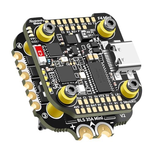 SpeedyBee F405 Mini Flight Controller Stack for Air Earl RC Airplane 20x20mm APP Control Bluetooth Built in 35A 4 in 1 BLHeliS ESC Board