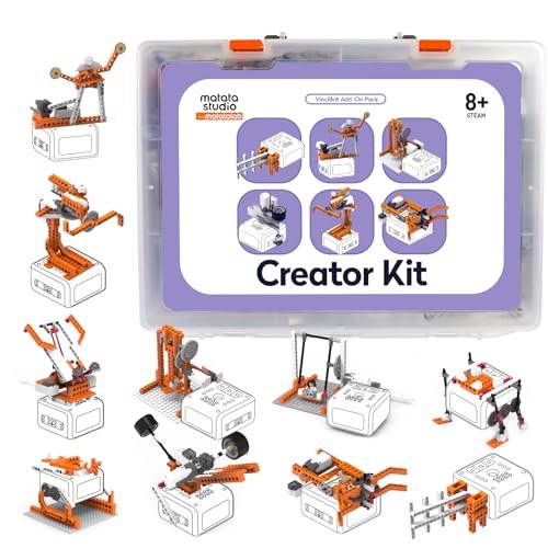 Matatastudio Creator Kit for VinciBot Robotic Building RC Planes from Plans with 434+ Blocks 20 Cases STEM Education DIY Science Kit for Kids Ages 8-12