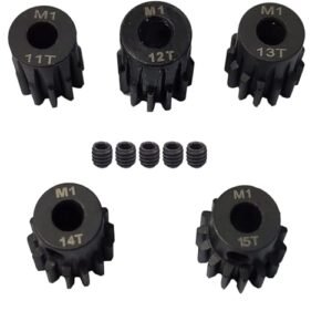 ADORLY Metal Steel M1 Pinion Gear Sets 11T 12T 13T 14T 15T 5mm Shaft Motor Gears for RC Hydraulic Truck and 1/10 Crawler Models
