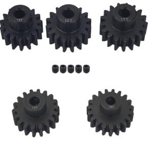 ADORLY Metal Steel 32P Pinion Gear 3.175mm Shaft 15T 16T 17T 18T 19T with Hex Key for Exceed Nitro RC Parts Traxxas Slash 2WD Hoss Rustler 4X4 VXL Slash 4X4 Bandit Nitro Stampede E Revo maxx Upgrades