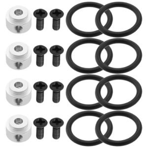 OTOTEC 8 Sets RC Airplane Propellers 3.17mm Prop Protector with Screws Rubber O-Ring Kit for Electric Engines Brushless Motor Shaft E Airplane Replacement Parts