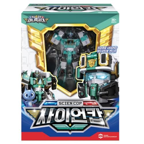 Hwasooboon Mini Force Season 6 Scien Cop Robot Toy with Ice Blaster and Display Stand