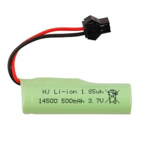 SWARK 3.7V 500mAh 14500 Rechargeable Li ion Battery with USB Charger for Embry Riddle RC Plane and Remote Control Toys