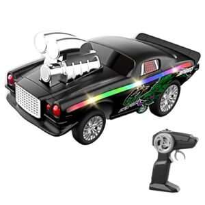 Zosui Remote Control Stunt Light RC Drift Racing Car with 6 Switchable Lights Models for Kids Ages 4 and Up Green
