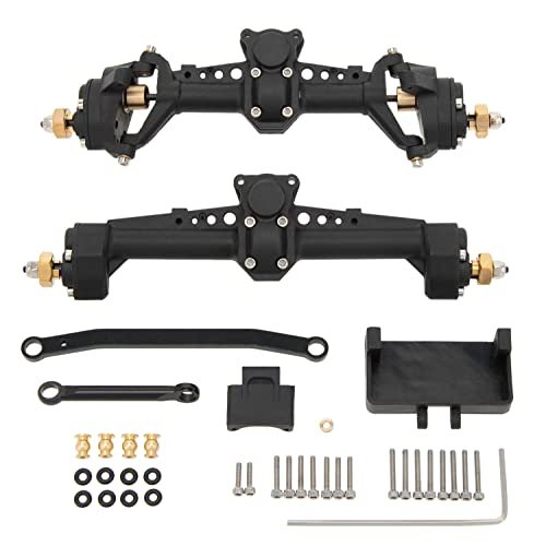 DKKY SCX24 Nylon Portal Axles Kit with C Hub for Jeep Comanche RC Crawler Axial SCX24 1/24 Scale Upgrade Parts Black