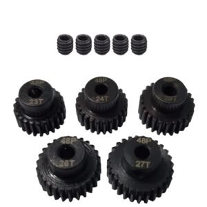 ADORLY Metal Steel 48P Pinion Gear 23T 24T 25T 26T 27T 3.175mm for 1/10 Crawler Truck Traxxas AXIAL Redcat HSP HPI Tamiya LOSI Wltoys RC Car Upgraded Parts