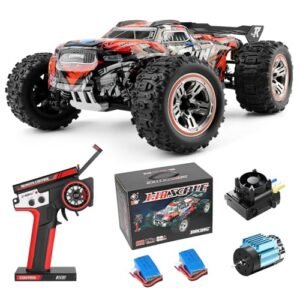 GLUISEUR HS18A 1 18 RTR Brushless Fast RC Cars for Adults All RC Cars in the World Max 38mph Off Road RC Truck 4WD Racing Remote Control Car with 2 Lipo Batteries