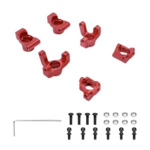 ECDiyKit Aluminum Steering Block Knuckles C Hubs Rear Hubs for 1/18 Losi Mini T 2 0 1/16 Losi Mini B Upgrades Parts Replacement LOS214006 LOS311005 LOS214005