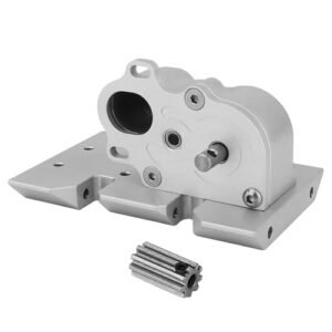 Carisma RC Crawler Body Ultra Light LCG Transmission with Adjustable Skid Plate for 1/10 Axial SCX10 Center Gearbox Upgrades Part Silver
