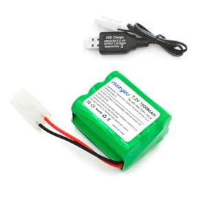 nvizyeu 7.2V 1500mAh Rechargeable NiMH AA Battery Pack with KET 2P Plug Ideal for RC Toys and Power Tools Perfect for RC Investor Relations