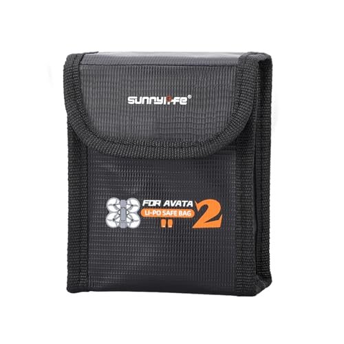 Anbee Lipo Battery Safe Bag Fireproof Safety Charging Storage Bag for DJI Avata 2 Drone Large Holds 3 Batteries