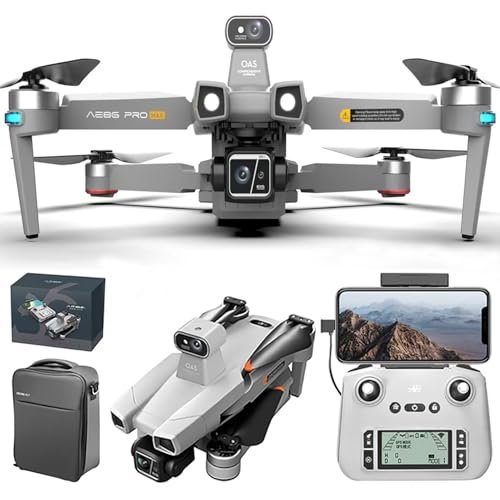 Bingchat Professional Drones with Camera 4K 3 Axis Gimbal 82 Mins Flight Time 16404ft Range 5G Transmission 360 Laser Obstacle Avoidance GPS Auto Return
