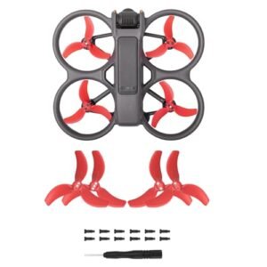 FSIDIWT Avata 2 Propellers RC Plane Propellers Explained 4Pcs Low Noise Replacement Blades for DJI Avata 2 Drone Accessories Red