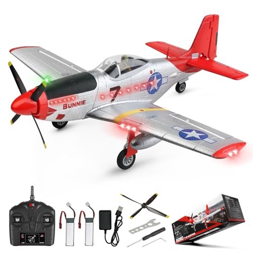 WLtoys XK A280 P51 Mustang 4 Channel RC Airplane with Lights 6G 3D Brushless Motor Value Hobby RC Planes