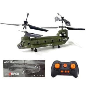 URMODELAND S026H Longest Flying RC Plane for Adults 2.4G 3CH Dual Rotor Gyro Stabilized Remote Control Helicopter RTF Army Green