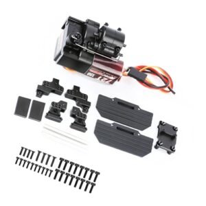 RCAWD SCX24 2 Speed Transmission Gearbox 130 Motor Shock Tower Skid Plate for Axial 1/24 SCX24 AX24 Upgrades Tower Hobbies RC Engines