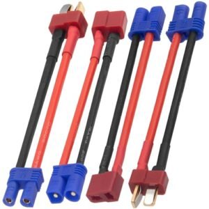 Vgoohobby EC2 to T Plug Adapter with 16AWG Silicone Cable for RC Car Dirt Tracks Near Me Drone and FPV Battery Charger