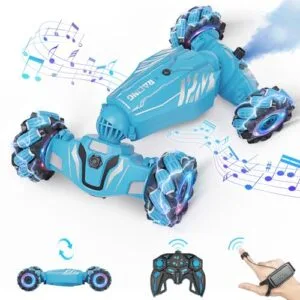Dysaim Gesture Sensing RC Stunt Car 4WD Remote Control Drift Cars with Working Lights Music and Sprayer 2.4Ghz Hand Controlled