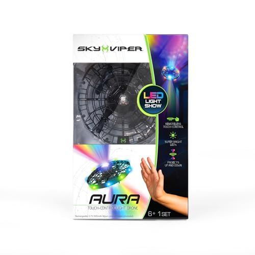 Sky Viper Aura Touch Control Light Drone with RC Turbine Viper Jet Technology