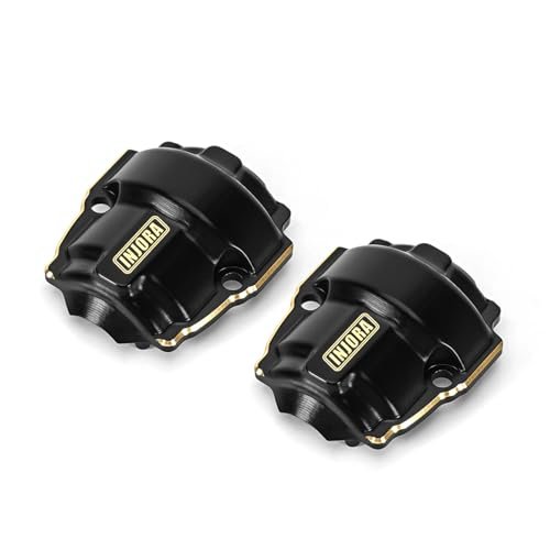 INJORA 7g Brass Differential Covers Front and Rear Axle Diff Cover for 1/18 RC Crawler Redcat Ascent 18 2PCS RC Trailer Axle Upgrade
