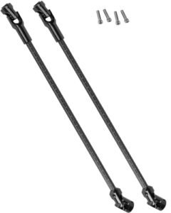 BRCatWPark Free RC Helicopter Upgrade Part 1/10 LCG DIY RC Crawler SCX10 I II III TRX4 Capra 2PCS #45 Steel Universal Joint Driveshaft Black