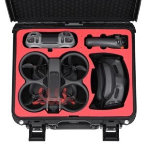 BRDRC Hard Case for DJI Avata 2 IP67 Waterproof Carrying Storage Bag with RC Impulse Protection for DJI Goggles 3 RC Motion 3 FPV RC 3 Battery Charging Hub Drone Accessories Black