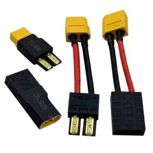 2 Pair RC LiPo Battery Connector Adapter for Humvee RC Traxxas Plug to XT60 Male Female Connectors ESC Charger