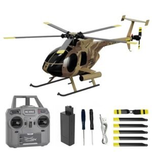 Hylukon C189 RC Helicopter with Advanced Blade Tracking 1:28 Scale MD500 Defender 2.4G 6CH RTF Brushless Motor