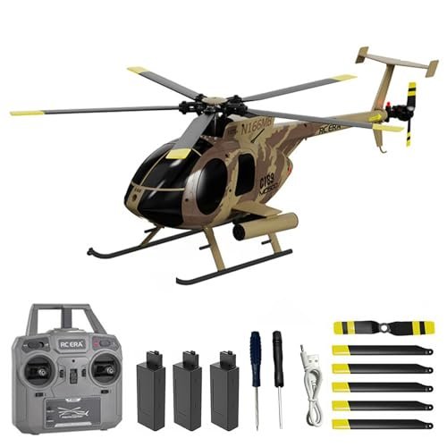 Hylukon C189 2.4G 6CH Brushless Motor RC UAV Helicopter with Optical Flow Localization Perfect for RC Helicopter Simulator Apk Training Camouflage Design