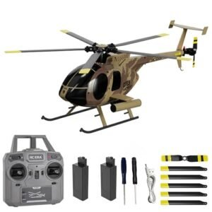 Hylukon C189 1 28 Scale Flying RC Helicopter MD500 Defender with 2 4G 6CH RTF Brushless Motor and Optical Flow Localization