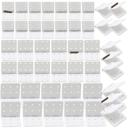 Ltvystore 75Pcs 3Sizes White Pinned Hinge with Removable Split Pins for Dynam RC Airplane Parts DIY Accessories