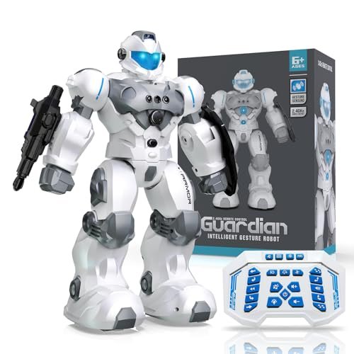 Oharsea Programmable Gesture Sensing RC Robot Toy for Kids Ages 6 7 8 9 10 with 2.4GHz Remote Control Dancing Singing Features LED Eyes