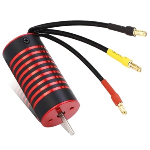 RC Brushless Motor, 2845 Waterproof Motor Rustproof Aluminum Alloy 4 Pole RC Truck Car Boat Motor Replacement for 1/12 1/14 RC Car RC Car 3.175mm Shaft Motor RC Vehicles Truck Update Parts(2800KV)