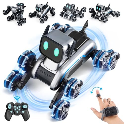 Gesture Sensing 8WD Stunt Car with 2.4Ghz All Terrain RC and Gesture Control Watch Perfect Christmas Birthday Gifts for Kids Age 8 12