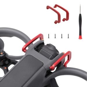 WOENJO Aluminum Alloy Gimbal Bumper for DJI Avata 2 Drone Small Video Camera for RC Planes Anti Collision Protection Guard Bar Accessories Red