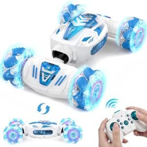 PTINTYE Remote Control Car 2.4GHz 4WD RC Stunt Car with Lights Music for Kids Boys Girls Age 6 7 8 9 10 11 12