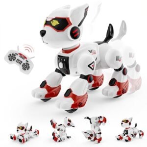 WeFone Smart Programmable Robot Dog Toy Interactive Robotic Pet with Voice Control Perfect RC Theaters Gift Card for Kids