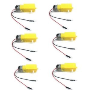 6pcs TT Motor DC Gearbox Motor Dual Shaft 200RPM for DIY Smart Car Robot Ideal Weed Wacker Motor RC Car Upgrade