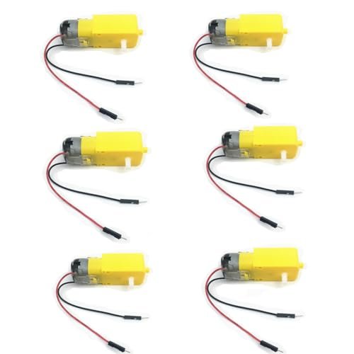 6pcs TT Motor DC Gearbox Motor Dual Shaft 200RPM for DIY Smart Car Robot Ideal Weed Wacker Motor RC Car Upgrade