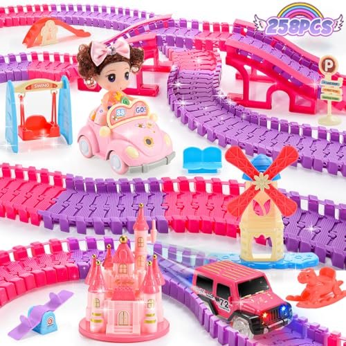 WethCorp American Girl Doll RC Car and Princess Castle Play Set 258pcs Toy for Girls Ages 3 4 5 6 Years Old