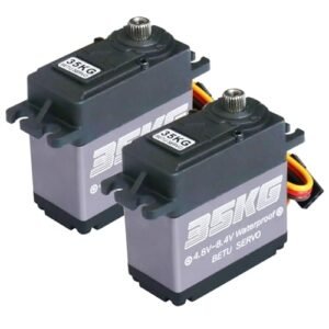 BETU 2Pack 35kg RC Steering Servo with Stainless Steel Gear Solve Your RC Steering Servo Problems for 1/10 1/8 1/12 RC Car Robot Boat