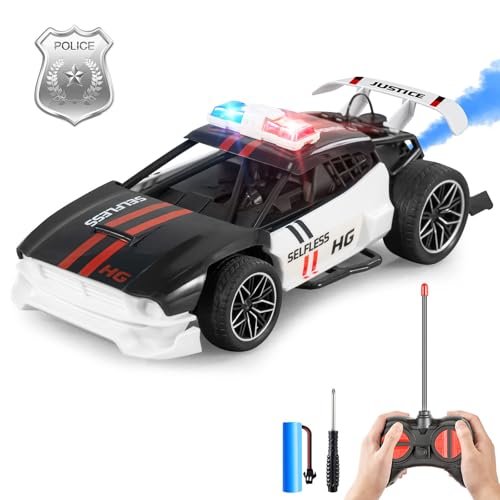 CYLION RC Duck Retriever Remote Control Toy Car with Rechargeable Batteries and Light Spray Unit for Kids Ages 3 8